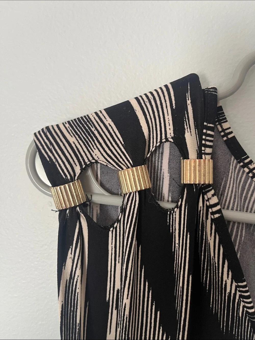 Worthington Black & Gray Sleeveless Wrap Maxi Dress
